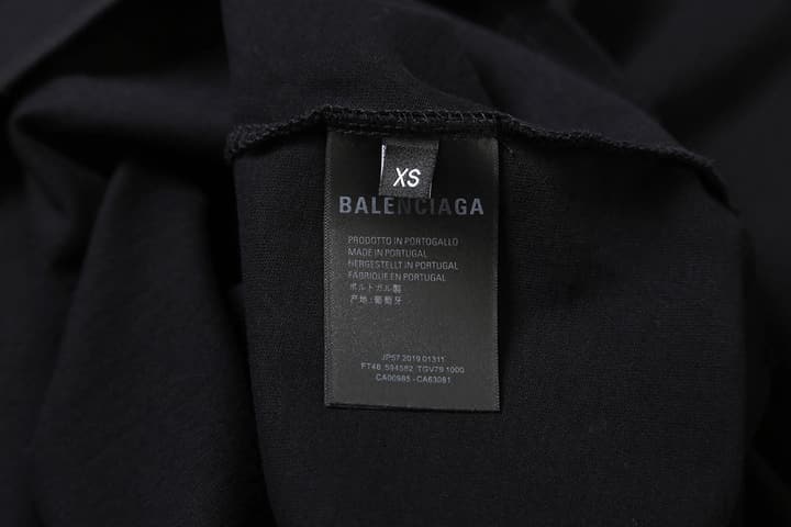 Balenciaga Apple Logo Embroidered Distressed T-Shirt – 26SS in Black