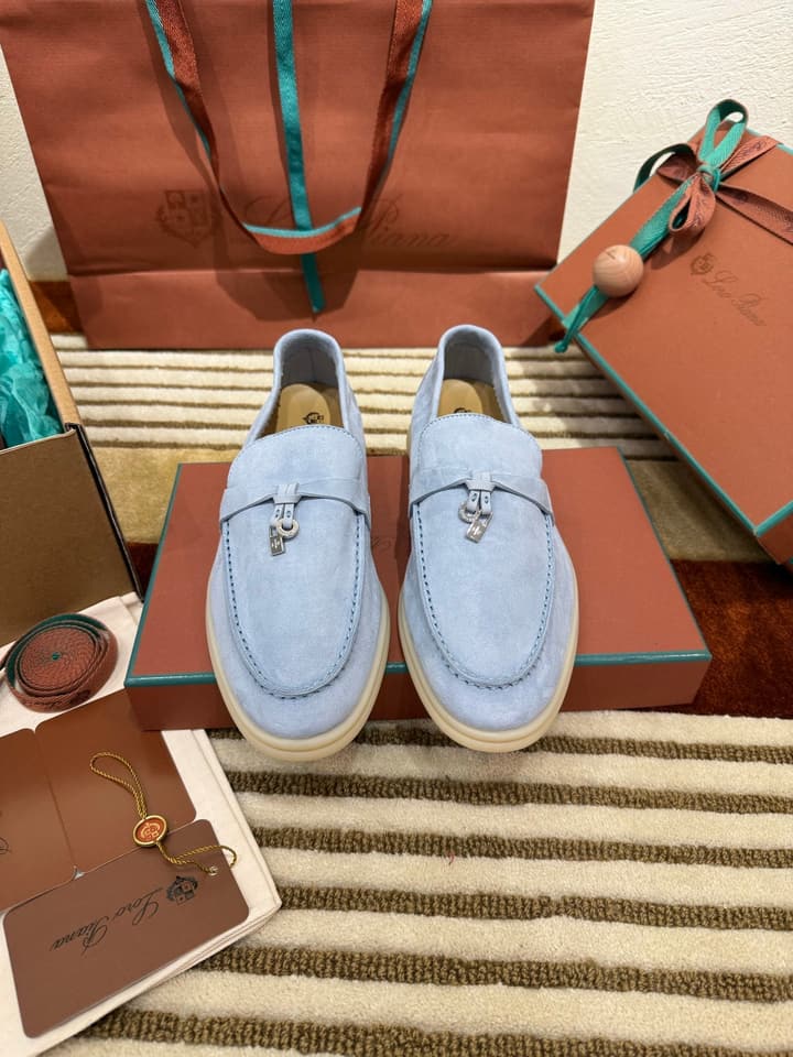 Loro Piana My Charms Classic Loafers in Nude