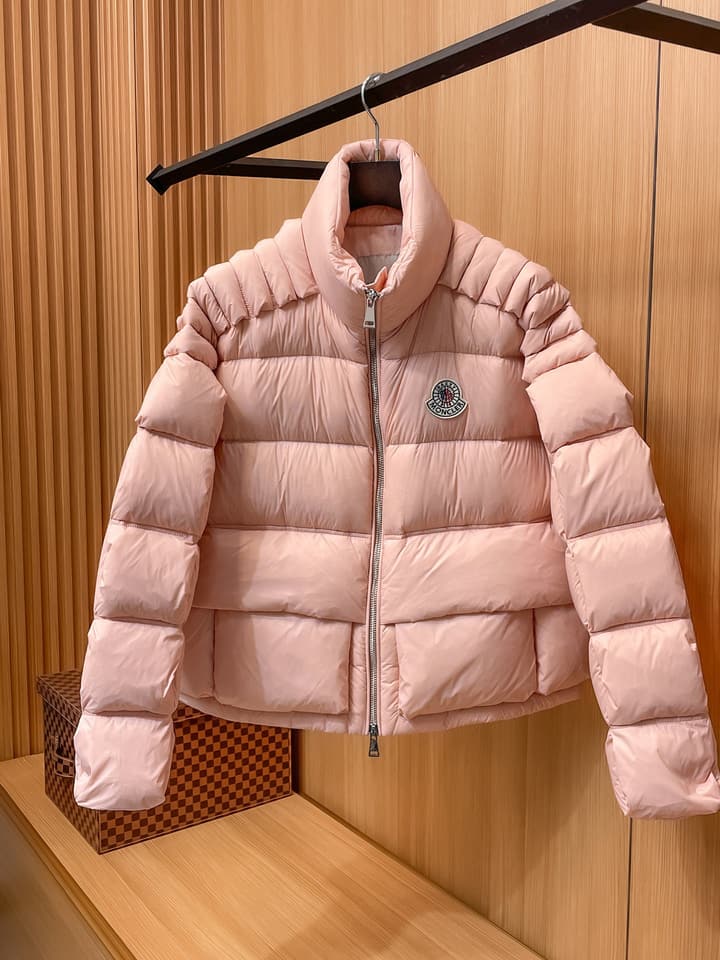 Moncler Stand Collar Embossed Down Jacket – Limited Edition in Black