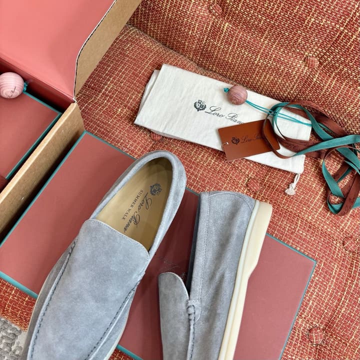 Loro Piana Suede Loafers in Brown