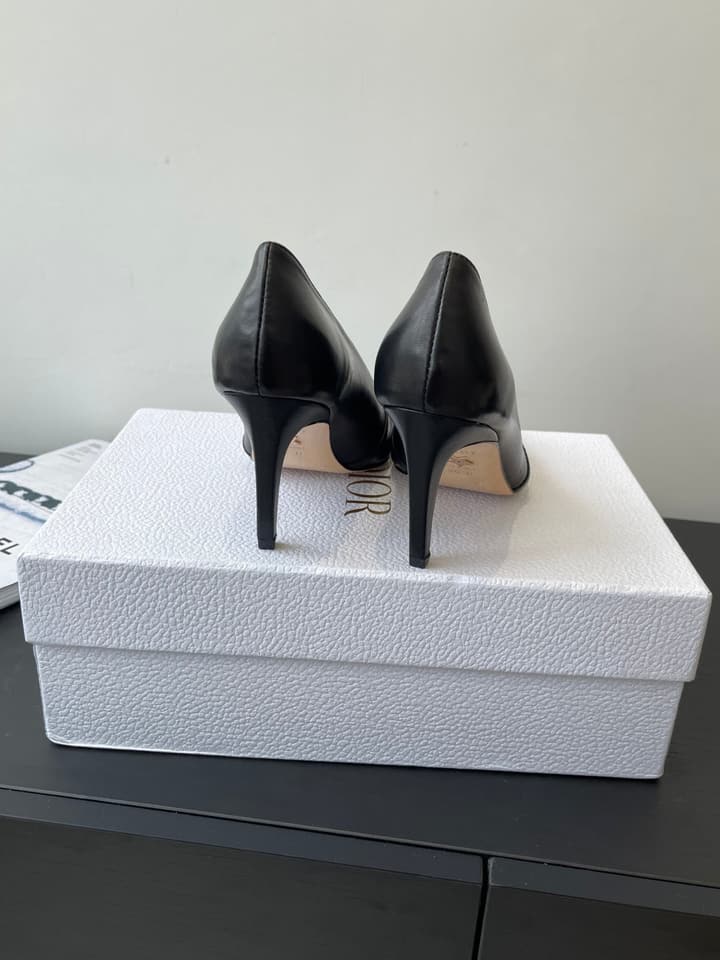 Dior My Dior Pointed-Toe Slingback Heels – 25SS in Patent Black