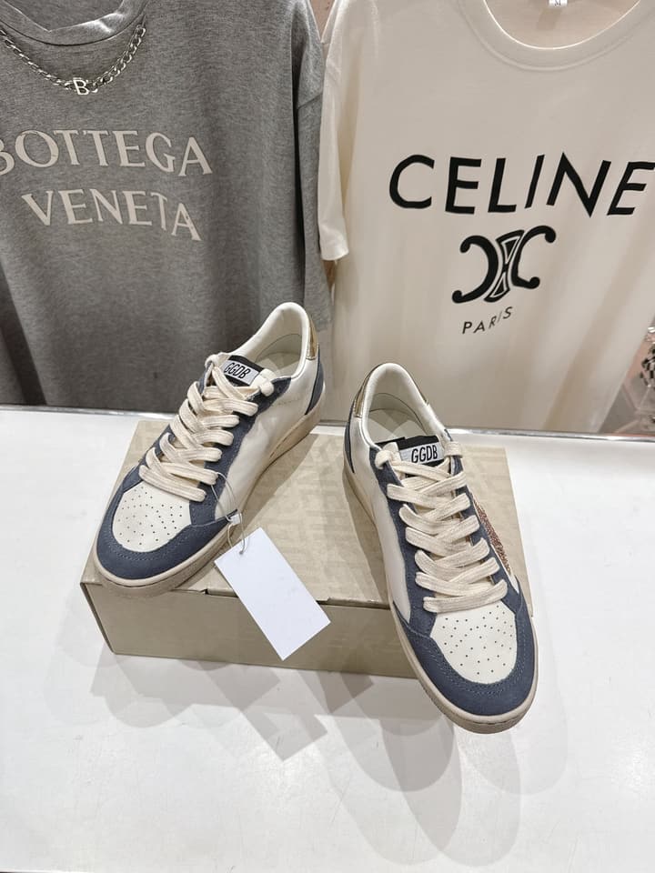 Golden Goose Distressed Sneakers in Light Pink