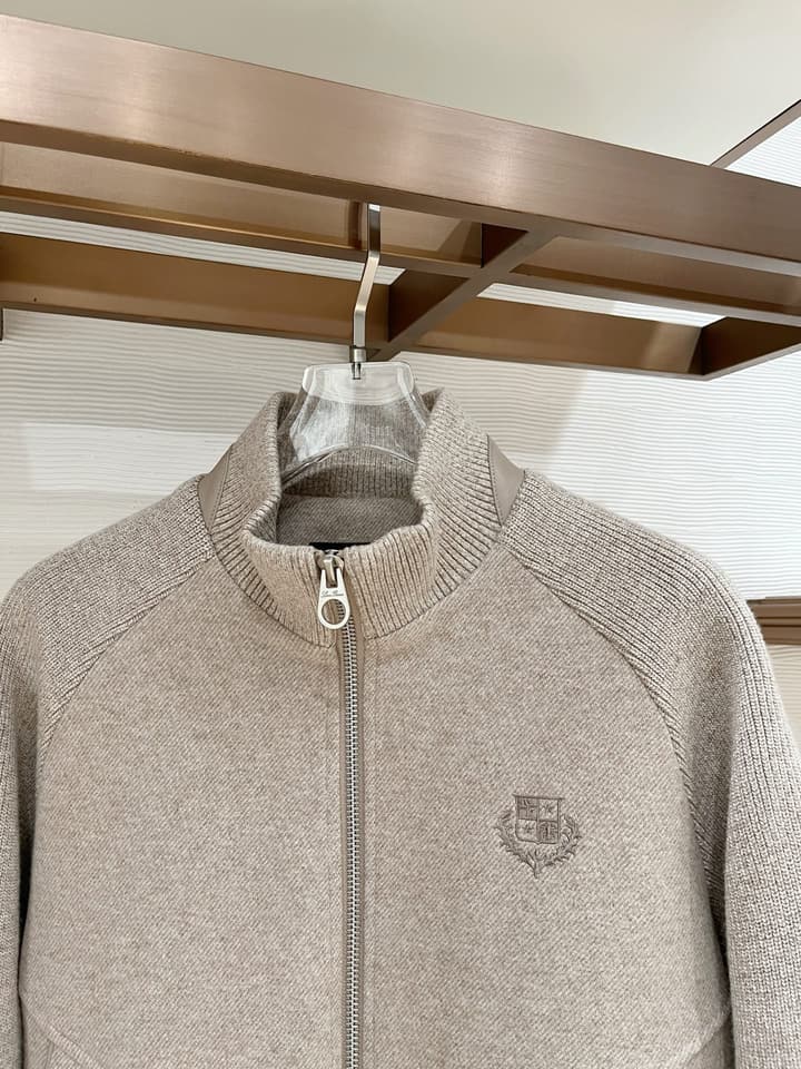 Loro Piana Knit Blend Down Jacket – 25FW in Dark Heather Gray