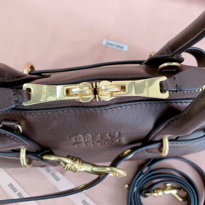 Miu Miu Aventure Nappa Leather Bowling Bag