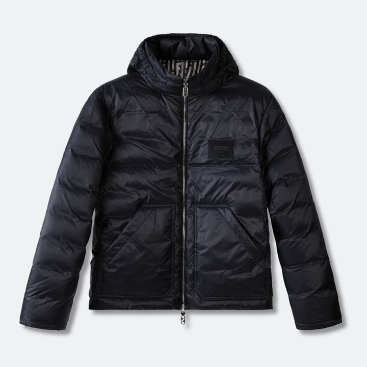 Fendi Reversible Down Jacket in Ff Stripes Pattern