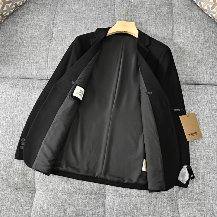 Burberry Slim Fit Casual Blazer – 25S Collection in Classic Black