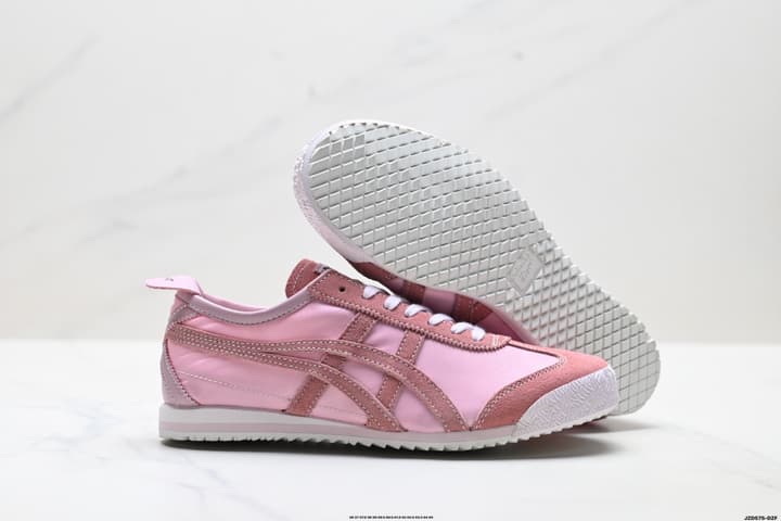 Onitsuka Tiger Mexico 66 Deluxe Nippon Made Sneakers in Beige With Taupe Stripes