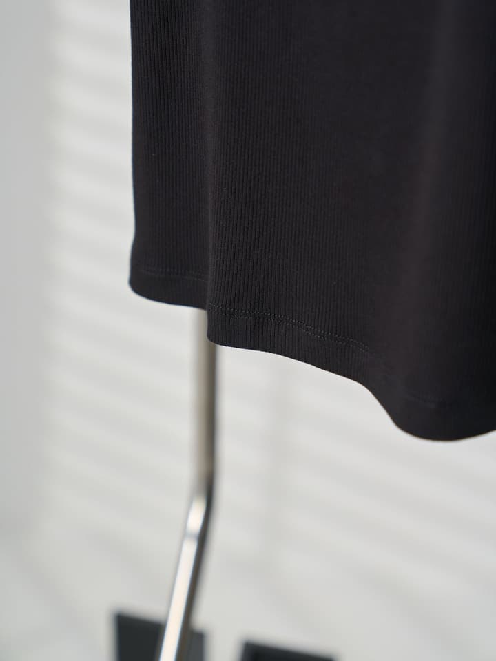 Saint Laurent YSL Embroidered Stretch Tank Top in Black