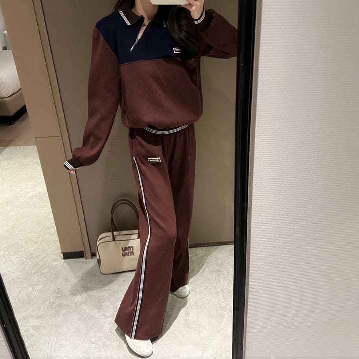 Miu Miu Knitted Set in Coffee