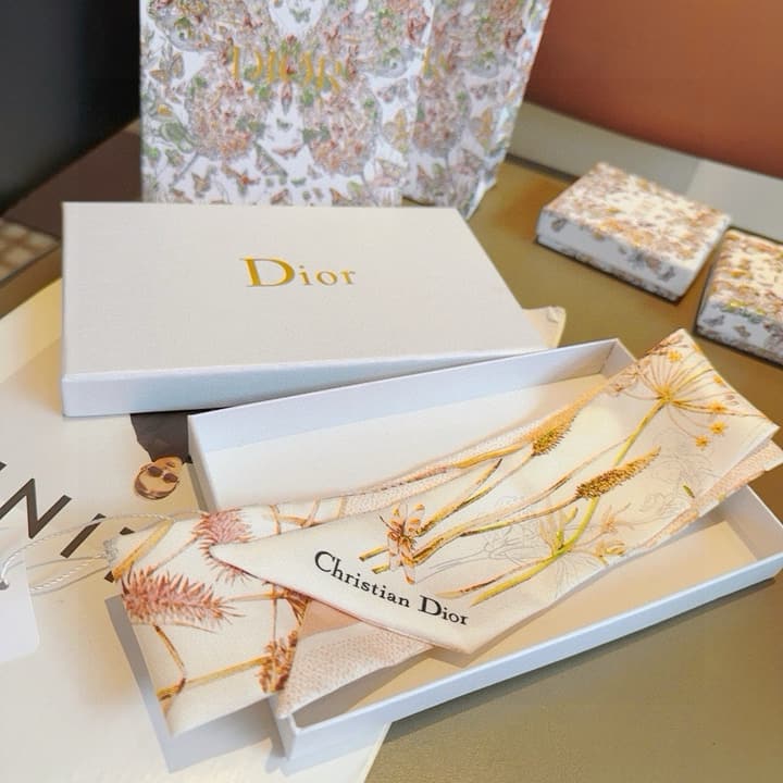 Dior Twilly Silk Scarf – Floral Dragonfly