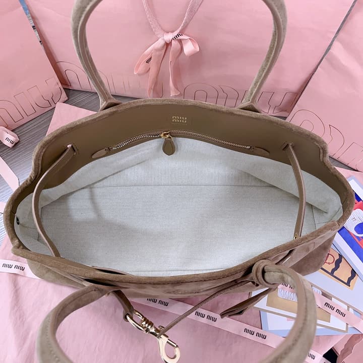 Miu Miu Aventure Suede Tote Bag