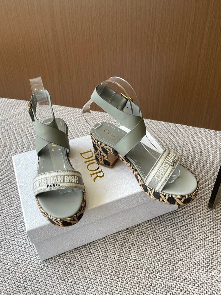 Dior Riviera Dway Wedge Sandals – Spring/Summer 2025 Collection in Black