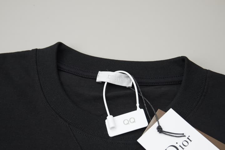 Dior CD Logo Embroidered T-Shirt – 26SS Early Spring Collection in Classic Black