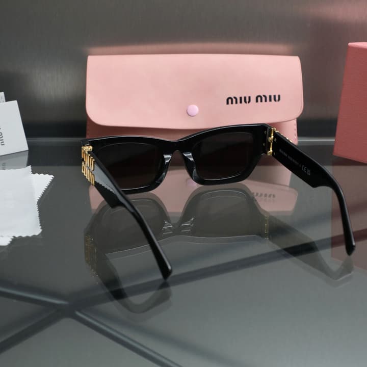 Miu Miu 2025 Cat-Eye Sunglasses – 2025 Collection in Gold