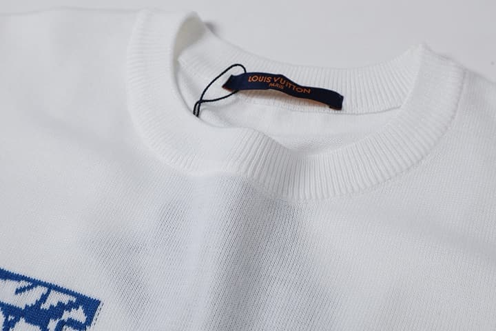 Louis Vuitton Cracked Jacquard Knit Short Sleeve – 26SS in White
