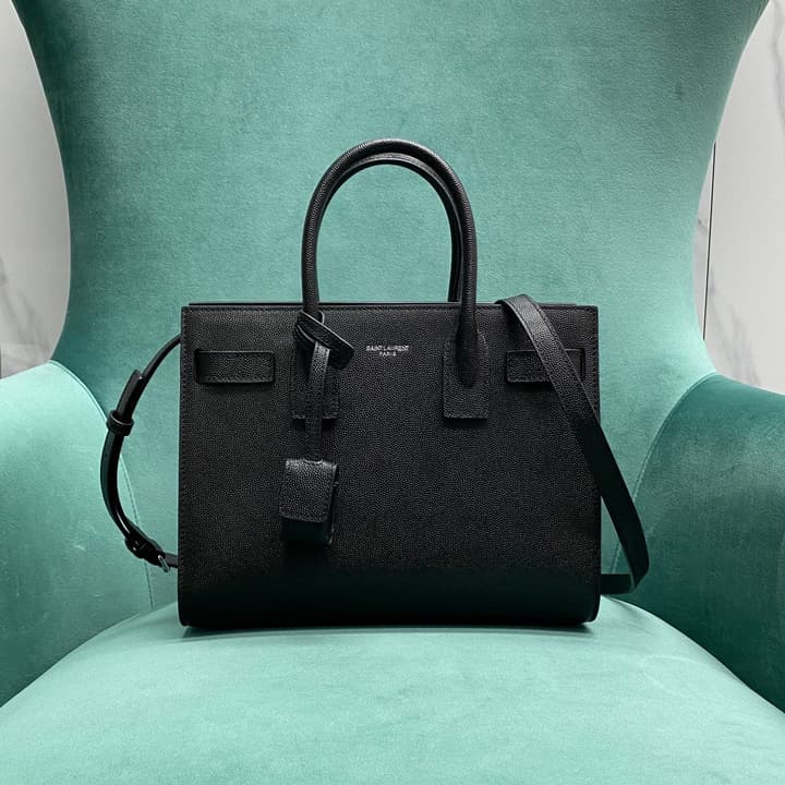 Saint Laurent Sac De Jour Satchel Bag in Gold