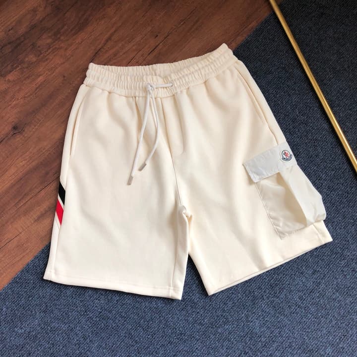 Moncler Embroidered Logo Casual Shorts – 2026SS in Apricot Cargo Shorts