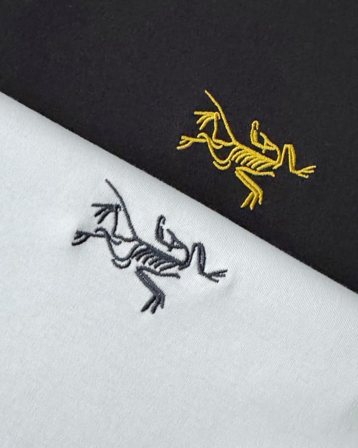Arc'teryx Embroidered Minimalist Cotton T-Shirt in Classic Black