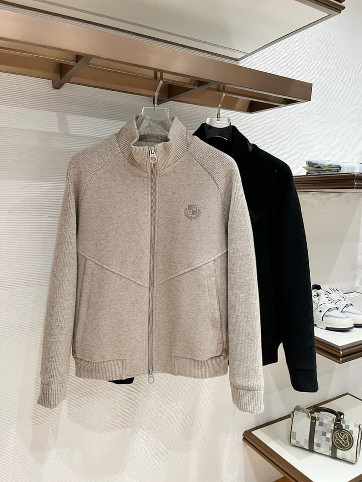 Loro Piana Knit Blend Down Jacket – 25FW in Dark Heather Gray