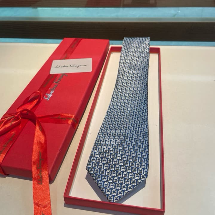 Ferragamo Men's Silk Tie Series in Burgundy