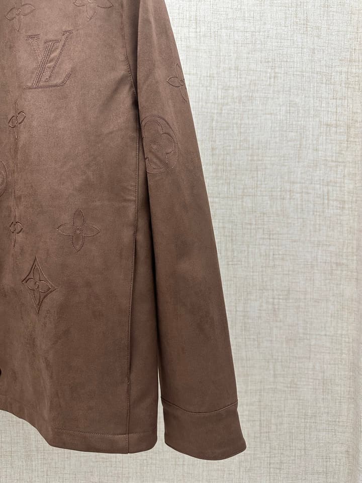 Louis Vuitton Black Monogram Collared Jacket in Black Monogram Jacket