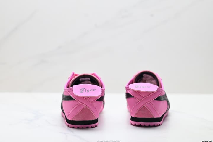 Onitsuka Tiger Mexico 66 NIPPON MADE Sneakers in Black With Pink Stripes