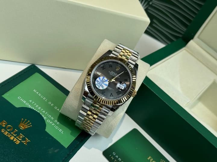 Rolex Datejust Two-Tone Green Watch