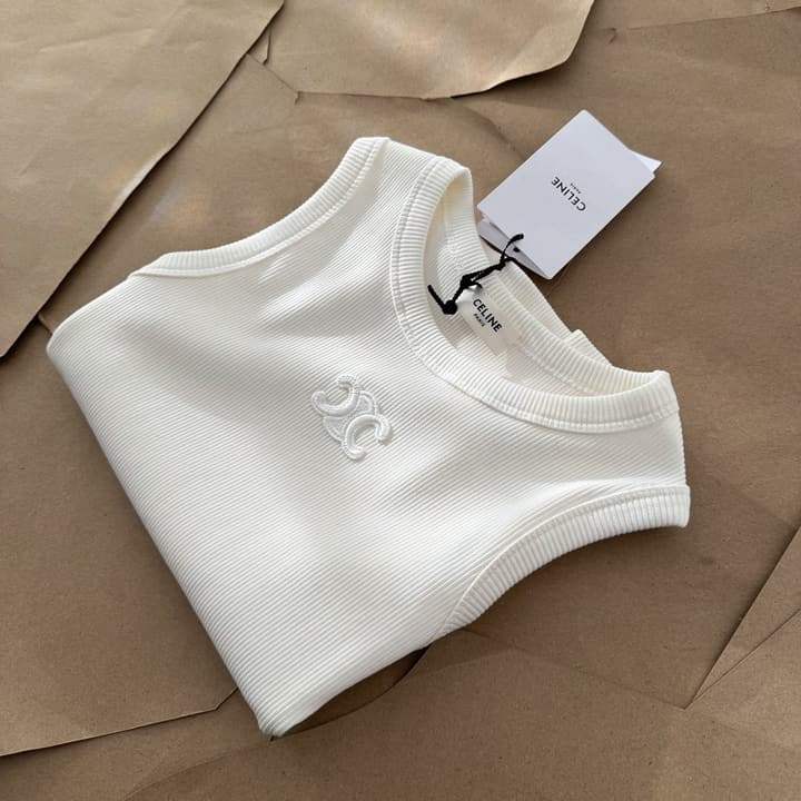 Celine Embroidered Crewneck Vest – 25SS