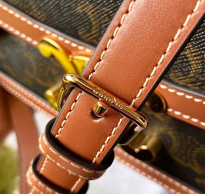 Celine Triomphe Monogram Tofu Shoulder Bag – 2020 Collection in Dark Triomphe Canvas