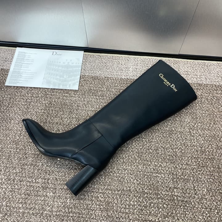 Dior D-Town Chunky Heel Knee-High Boots – 2024 Autumn/Winter Collection