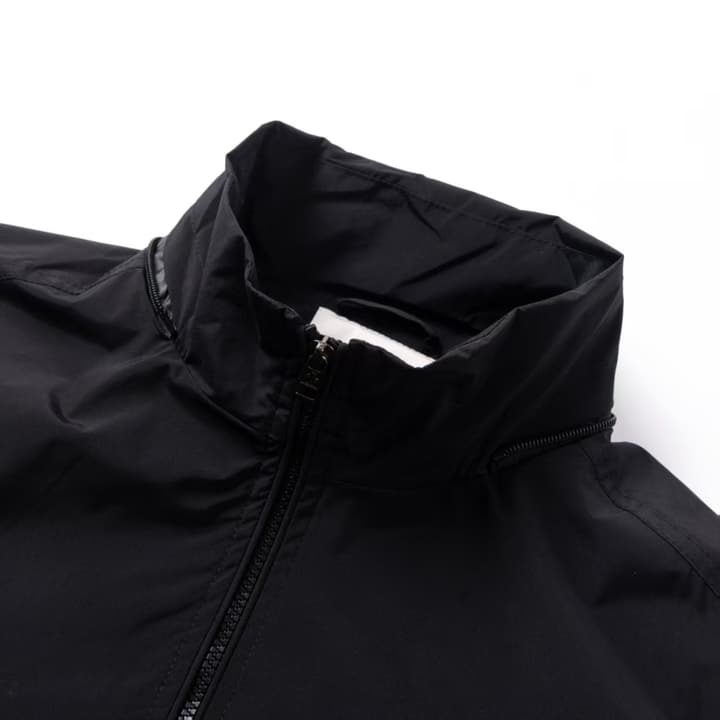 Moncler Classic Maya Hooded Windbreaker Jacket in Solid Black