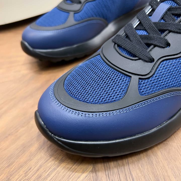 Boss Men's Knit and Leather Sneakers