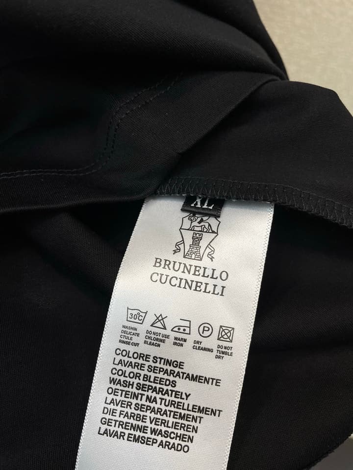 Brunello Cucinelli Men's Casual Short-Sleeve T-Shirt – 2025SS in Black Shield