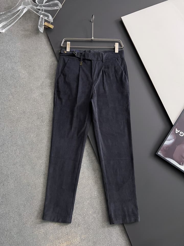 Prada Men's Pure Cotton Casual Trousers – 2025 Collection in Classic Black
