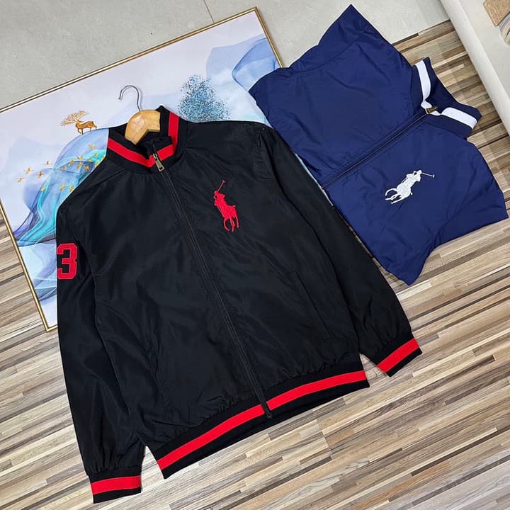 Ralph Lauren POLO Horse Embroidery Bomber Jacket in Black