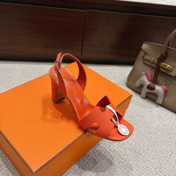 Hermès Eremite 80 Heeled Sandals in Blush Pink