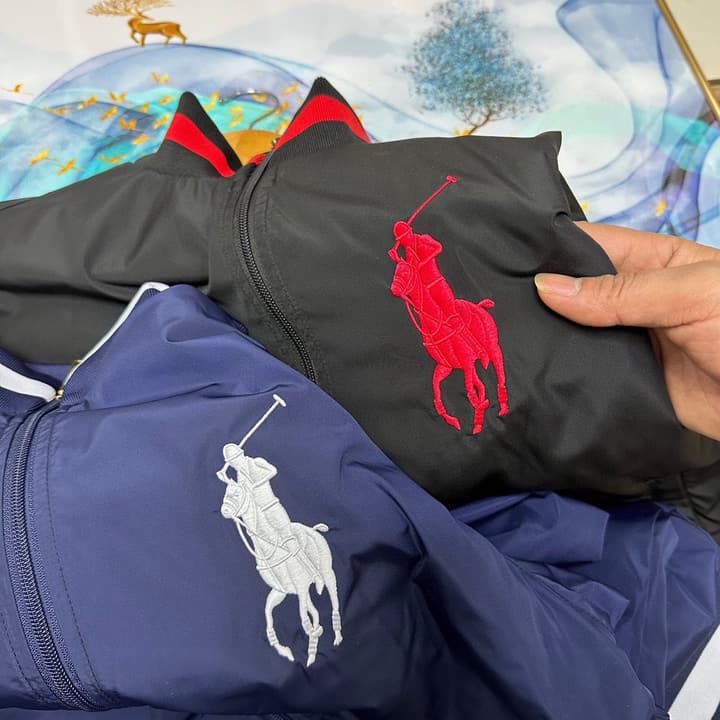 Ralph Lauren POLO Horse Embroidery Bomber Jacket in Black