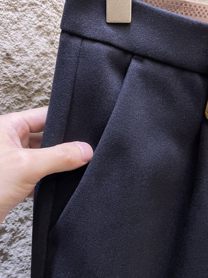 Louis Vuitton Wool Blend Dress Trousers – Autumn/Winter Collection in Black
