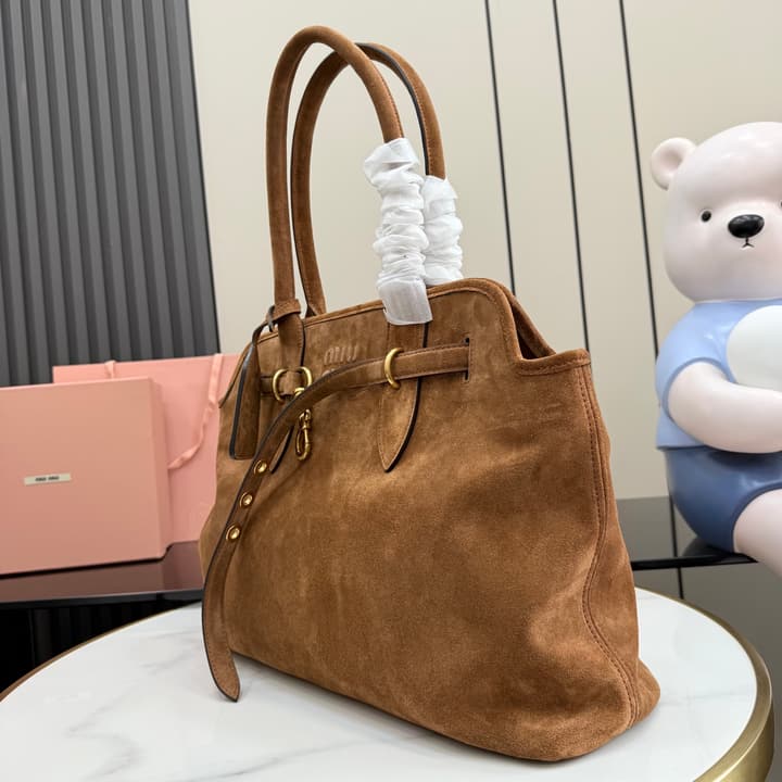 Miu Miu Aventure Suede Tote Bag