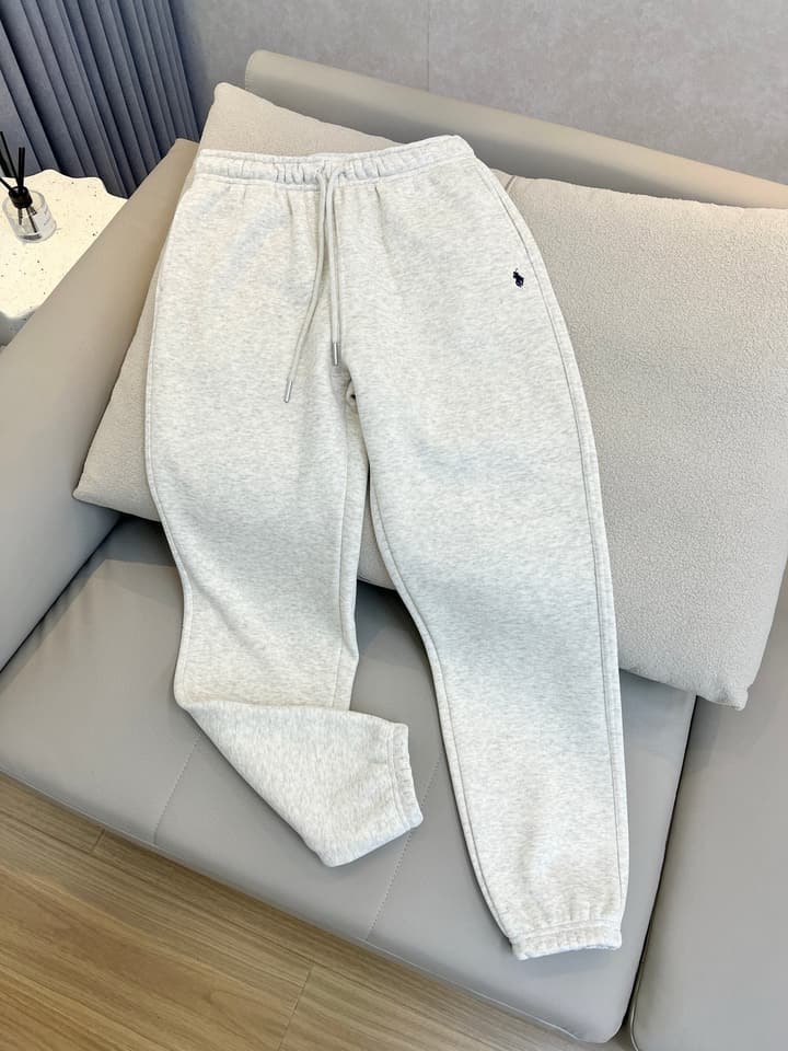 Ralph Lauren Embroidered Fleece Jogger Sweatpants in Black