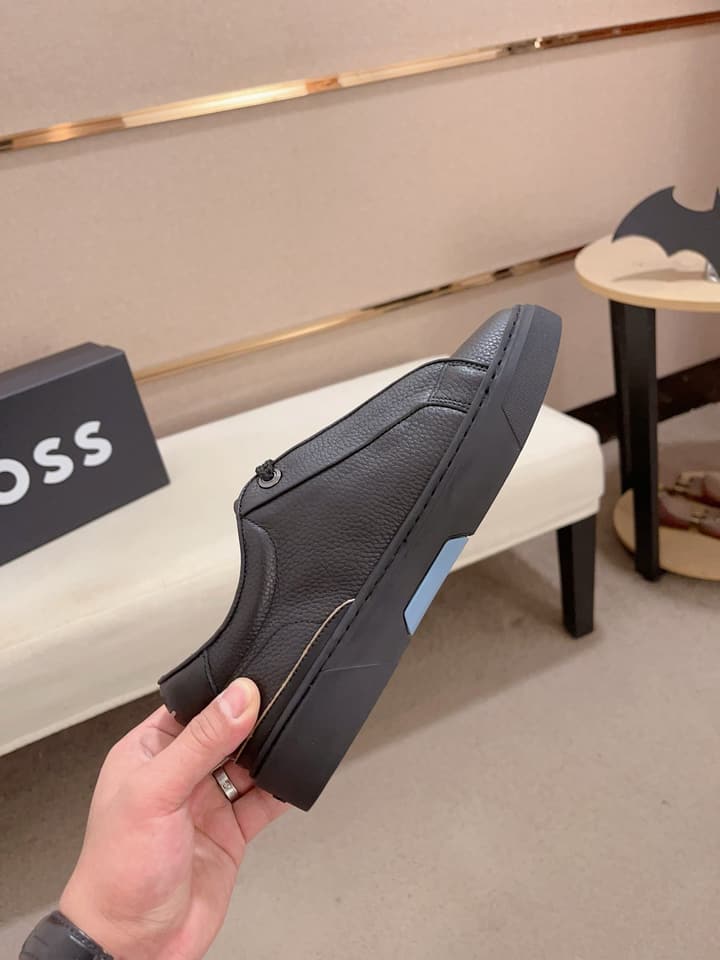 Boss Premium Casual Men's Sneakers in Black Monochromatic