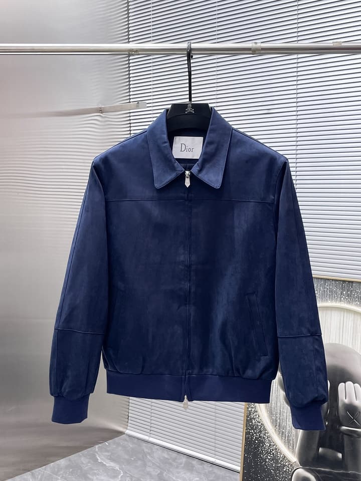 Dior Lapel Collar Jacket – 2025 Collection in Beige Bomber Jacket