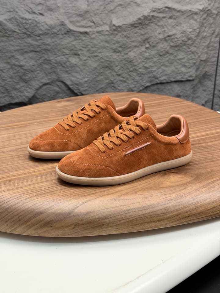 Zegna Old Money Suede Casual Sneakers