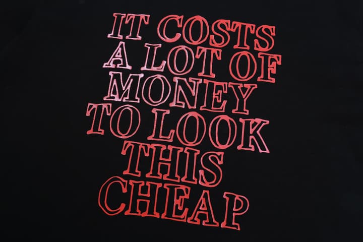 Vetements Red Letter Print Relaxed T-Shirt – Spring/Summer Collection in Black