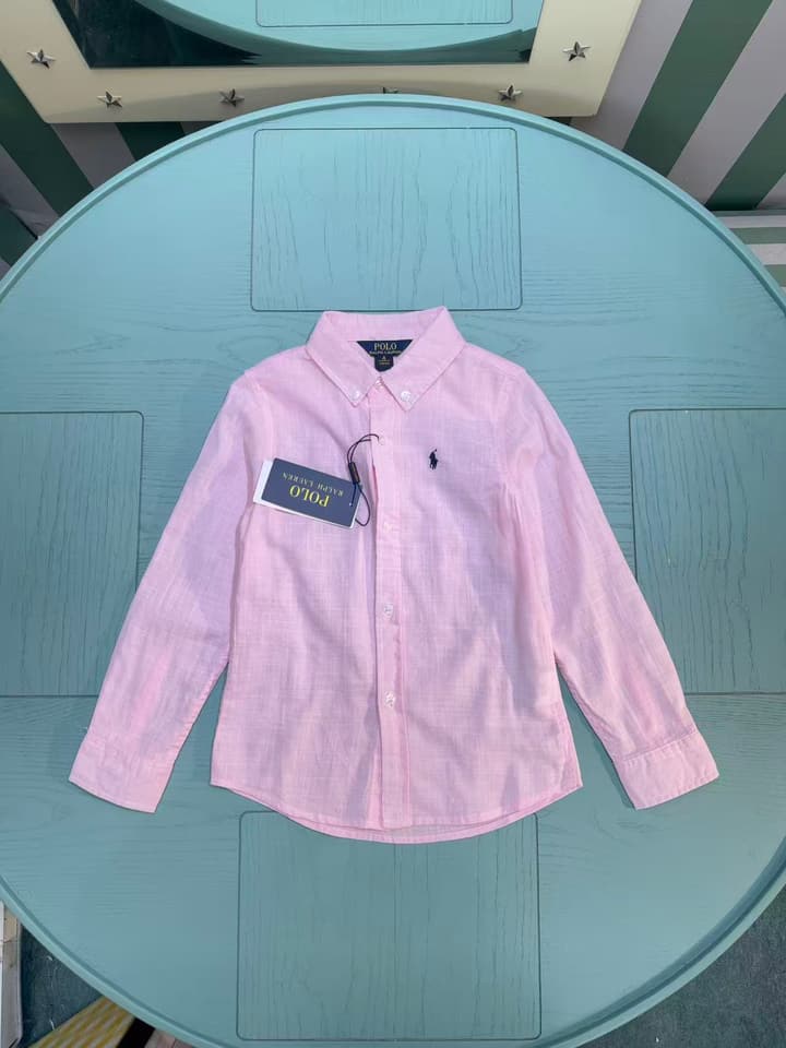 Ralph Lauren Polo Kids Embroidered Shirt – 2025SS – Kids Collection in Null
