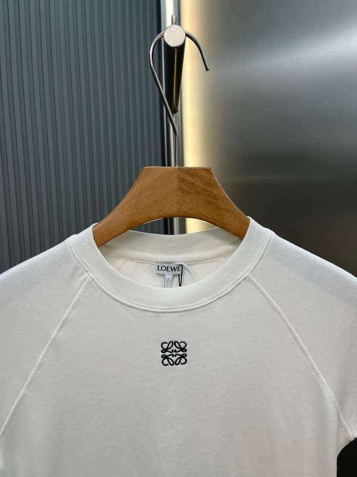Loewe Cotton-Blend Raglan T-Shirt in Black