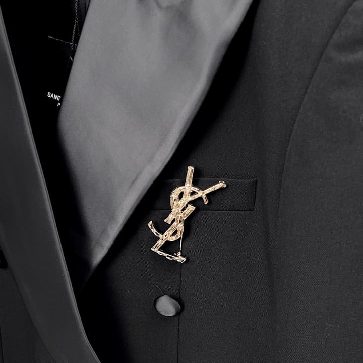 Saint Laurent Iconic Double-breasted Blazer in Classic Black