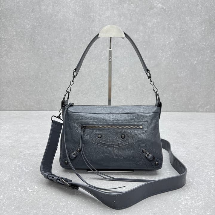 Balenciaga Le City Moto Hobo Bag – 25FW in Oil Wax Black