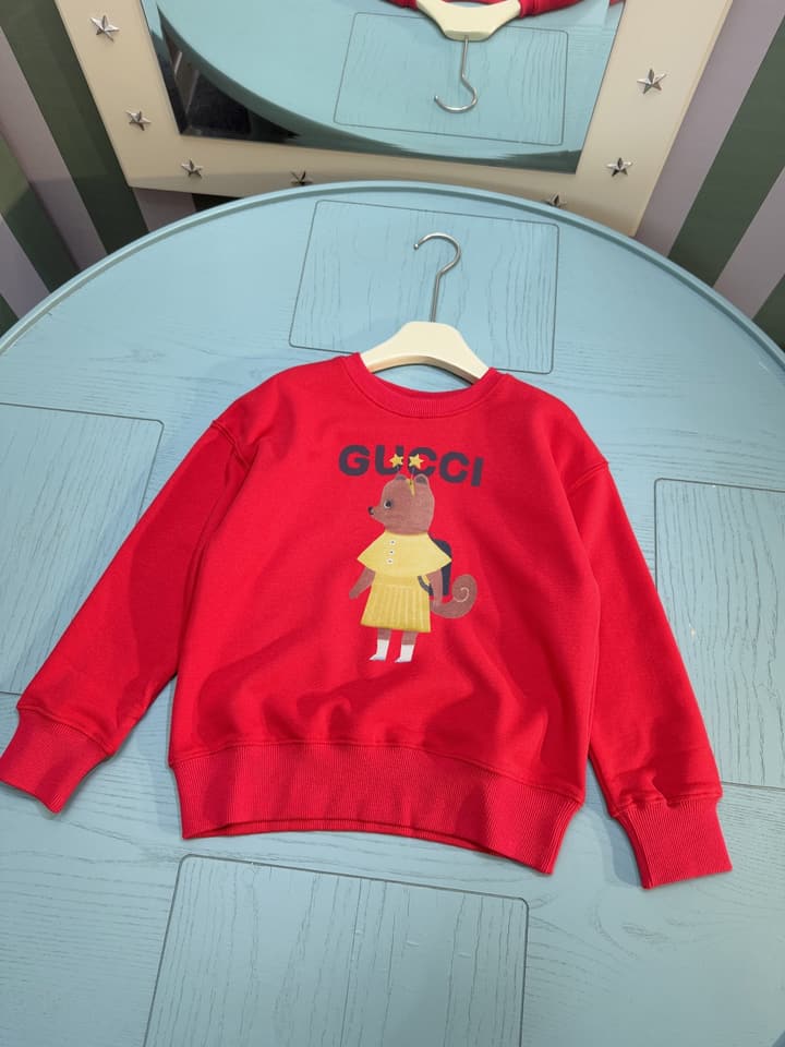 Gucci Kids Crewneck Sweatshirt – 2025FW in Red Graphic Sweatshirt