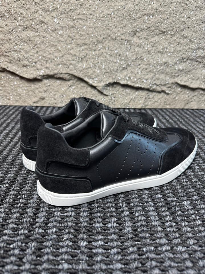 Hermès Laser-Punched H Nappa Calfskin Sneakers in Black